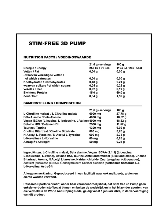 Stim-Free 3D pump