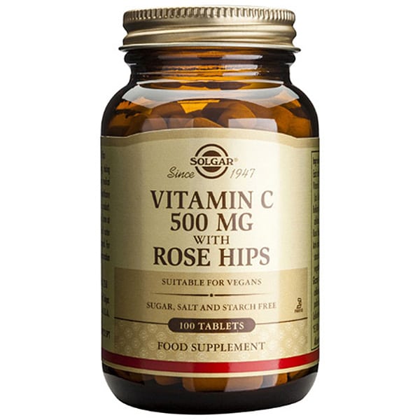 Solgar - Vitamin C 500mg with Rose Hips, 100tabs