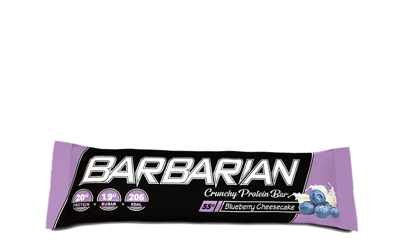 Barbarian Crunchy Bar Blueberry Cheesecake