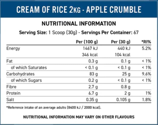 Applied Nutrition - Cream of Rice