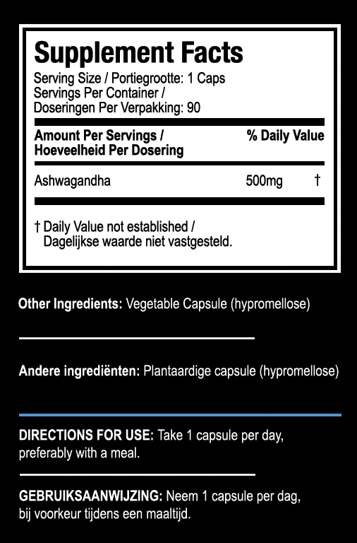 Etiket met de voedingswaarden