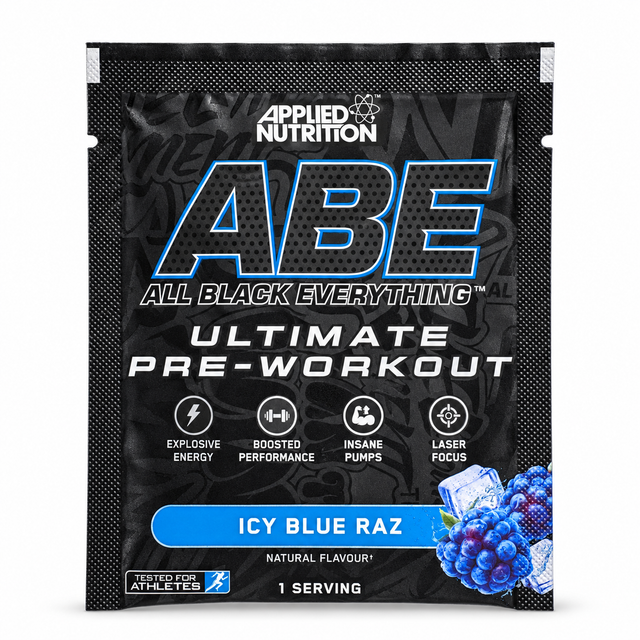 Applied Nutrition ABE Ultimate Pre-Workout Icy Blue Raz 12,5g sachet voorkant