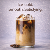 IJskoude protein iced coffee met romige koffiesmaak