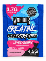 Warrior Creatine + Electrolytes Mixed Berry sachet 9 gram voorkant