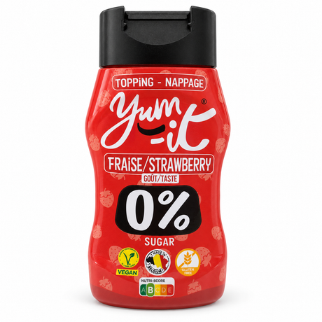 Yum-It Topping Aardbei – fles 300 g