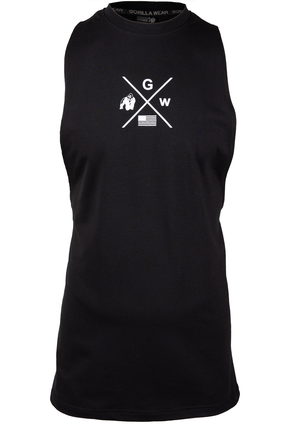 Gorilla Wear - Cisco Drop Armhole Tank top - Black/White