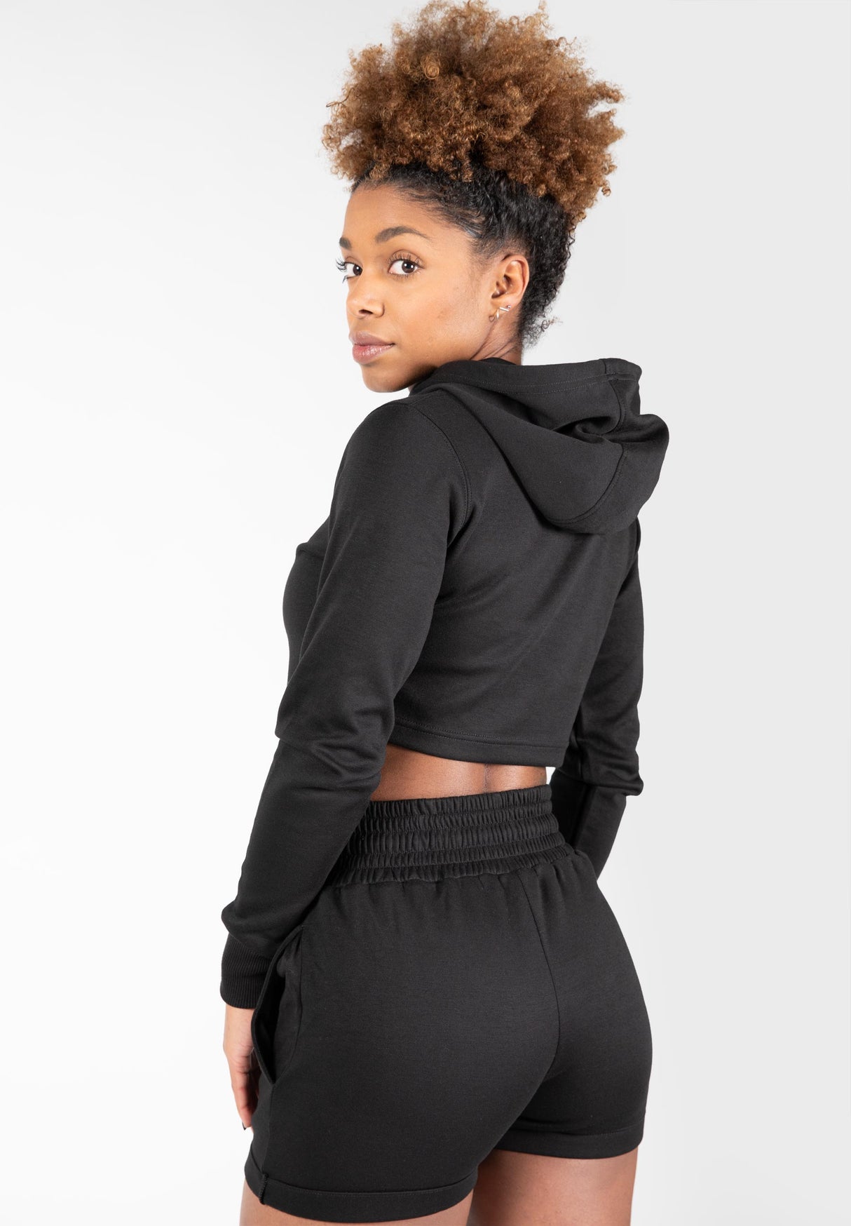 Gorilla Wear - Pixley Crop Top Hoodie Black