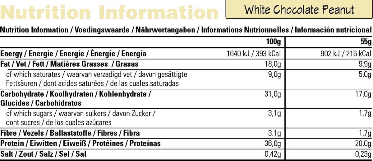 Barbarian Crunchy protein Bar White Chocolate Peanut