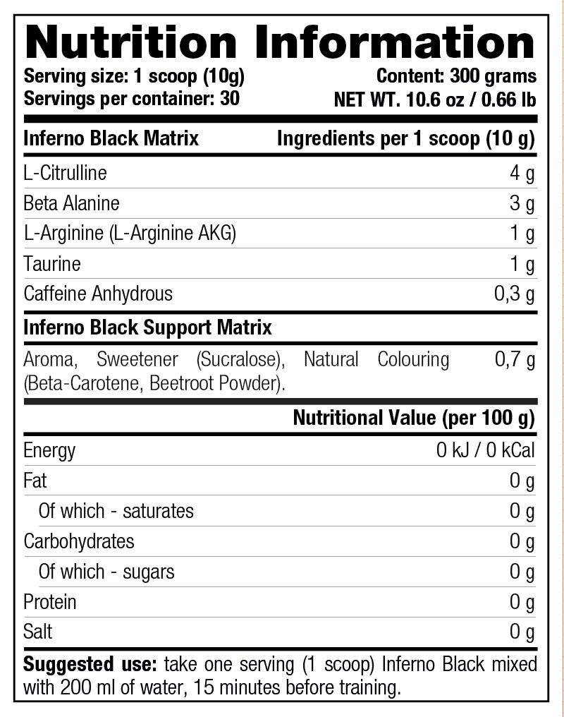 Inferno Black Pre-workout