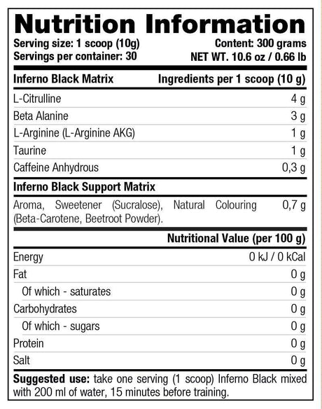 Inferno Black Pre-workout