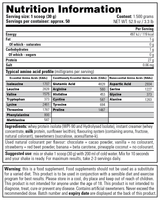 Stacker Whey Isolate 1500gr Nutrition Facts