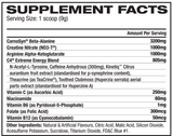 Cellulor C-4 pre-workout Nutrition Facts