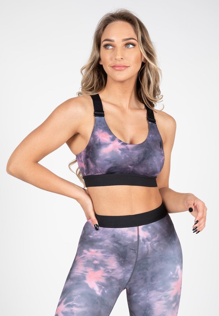 Colby Sports Bra - Gray/Pink