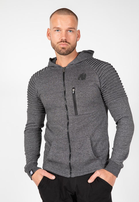 Delta zipped hoodie Grey