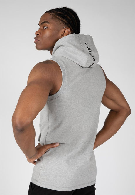 Lincoln sleeveless hoodie Grey