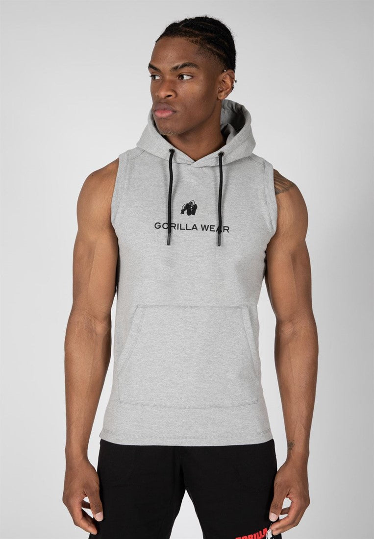 Lincoln sleeveless hoodie Grey